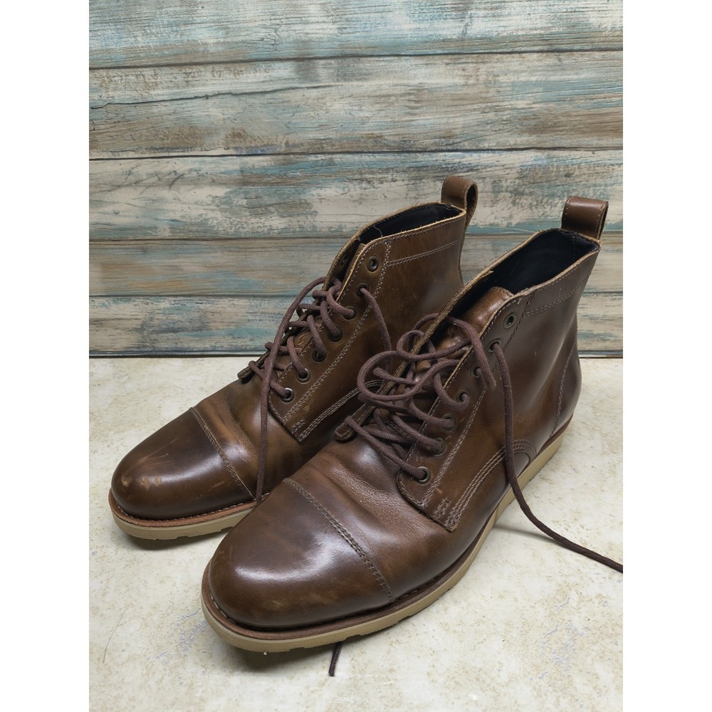 Helm Lou Boots Men's Size 10M Brown Leather Lace‎ Up Made In Brazil